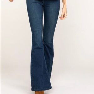 Free People Women’s Dark Wash Flare Jeans